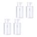 4 pieces push-down bottle empty alcohol lockable pump dispenser bottle 100ml clear cosmetic bottle container water face toner lotion organizer travel bottle