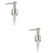 IMIKEYA 2 pcs Replacements Pump Bottle Shampoo Press Heads Steel for Head Silver Emulsion Stainless Shop Silverx2pcs 17x5.75cmx2pcs