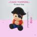 4x Edible Pirate Cake Toppers Set - Handmade Icing Fondant Pirate Ship Bag Map Birthday Baby Showers Cupcake Decor Supplies Comes with an Edible Glue - Buy Online on SooperMarket.com