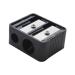 Professional Cosmetic Pencil Sharpener Double Holes for Eyebrow Lip Liner Eyeliner Pencil School Office Supplies