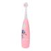 Electric toothbrush battery operations 360 degrees all brushes child children oral round cleaning tool with colored lights for toddlers cartoon pattern home