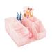 Eyelash Beauty Organizer  Acrylic Eyelash Grafting Tool Storage Beauty Tool W/Tweezers Holder Display Boxes for Home Eyelash Salon (Marble Pink)