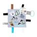 Baby Jack & Co 8x8  Polar Lovey Tag Toys for Babies - Baby Crinkle Toys - Crinkle Toys for Baby - Soft & Safe - Learn Shapes & Colors - Ideal Baby Toy - BPA Free w/Stroller Clip