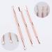 HaimiLiya 3Pcs Double Ended Stainless Steel Cuticle Pusher Set - Rose Gold Finish - Buy Online on SooperMarket.com