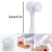 Gymqian Manual Facial Cleansing Brush - 2 in 1 Exfoliating Silicone Pad & Nylon Bristles for Cosmetic Removal - Pink, Non-Electric Dual Brush - Buy Online on SooperMarket.com