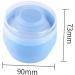 KOMBIUDA Travel Toddler for Mom Sponge Baby After Dusting Plastic Bath Container with Body Care Portable Powder Use Empty Puff Blue Cosmetic White Talcum Newborn Home Infant Face Case 2pcs 1 count (Pack of 1) - Buy Online on SooperMarket.com