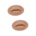 Housoutil 2pcs Beauty Silicone Exercises 5d Practice Tools Eyebrow Trimming 7.7x5cmx2pcs Coffeex2pcs