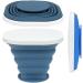 Fisiei Collapsible Cup Set - 4 Pack (Green, Blue, White, Lake Blue) | Portable Cups for Travel, Sports, Camping, and Home Use - Buy Online on SooperMarket.com