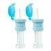 Kisangel 2pcs Spill Proof Water Bottle Twist Cover Cap Safe Drink Straw Sippy Cap Portable Juice Soda Water Bottle Caps with Straw for Children Supplies Sky- blue Sky-blue