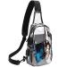 TINYAT Clear Sling Bag with USB Charging Stadium Approved Transparent Chest Bag Casual Crossbody Shoulder for Women Men,T9060