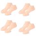 Naugan 4 Pairs Full Foot Moisturizing Anti-Cracking Silicone Socks Foot Protectors to Prevent Heel Dryness Beach Socks Orange
