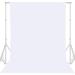 GFCC 8FTX10FT White Backdrop Background for Photography Photo Booth Backdrop for Photoshoot Background Screen Video Recording Parties Curtain