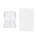 Nail art sticker women party decor nail Seal removable not deformed with scrapers silicone nail stamp scrub transparent tool for manicure - transparent