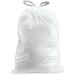 Plasticplace Custom Fit Trash Bags for simplehuman Code Q Bins - 50 Count, White Drawstring Garbage Liners - 13-17 Gallon - 25.25 x 32.75 - Buy Online on SooperMarket.com