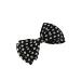 Zac's Alter Ego Large Black Polka Dot Double Bow on Crocodile Clip