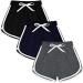 Ruisita 3 Pieces Girls Boys Running Athletic Shorts Dance Sport Shorts Summer Workout Shorts for Toddler Kids 4-5T Black, Dark Grey, Navy Blue