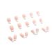 RikView French Tip Press on Nails: Long Coffin White Acrylic Nails with Rhinestones - Buy Online on SooperMarket.com
