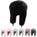 Peicees Winter Hats for Men Womens Winter Hats Ushanka Trapper Hat with Earflaps Warmer for Adult Boys Girls Black