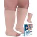 Doctor's Select Toeless Plus Size Compression Socks Wide Calf - Up to 6XL | 20-30 mmHg Compression Socks for Women Open Toe 5X-Large Beige