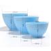 Buy Facial Mask Bowl and Accessories Set - 3 Blue Silicone Bowls - Perfect for Skincare & Spa at Home - Buy Online on SooperMarket.com