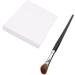 Nail Art Mixing Paper L Size One Piece Dual Sided Manicure Cosmetic Mixing Paper Pad with Angle Brush - Buy Online on SooperMarket.com