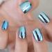 Buy iMABC Blue Metallic Press On Nails - Medium Squoval Reusable Fake Nail Art for Women & Girls | Perfect for Home Office & Parties - Buy Online on SooperMarket.com
