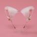 zalati Fox Ears Headband Plush Handmade Hairband Cute Style with Bowknot & Small Bells for Halloween Christmas Cosplay Party Costume Party Decor - White - Buy Online on SooperMarket.com