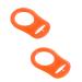 Lmyzcbzl Silicone Dummy Clips Adapter 2 Pcs Silicone Button Ring Silicone Adapter Ring Dummy Pacifier Clip Adapter for Button-Style Pacifier orange