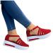 Foldap Sandals for Women Dressy Platform Espadrille Wedge Sandals Women 2023 Vacation Sunmmer Beach Open Toe High Heel Shoes 6.5-7 A1-red