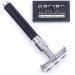 Buy Parker 92R Graphite Gray Heavyweight Double Edge Safety Razor for Men - Includes 5 Premium Blades | International Shipping Available - Buy Online on SooperMarket.com