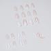 24pcs Christmas Snowflake Ballerina Press-On Nails | Acrylic Coffin Nail Tips for Women & Girls - Perfect Holiday Nail Art - Buy Online on SooperMarket.com