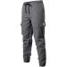Elegancity Men's Cargo Pants | Casual Jogger Work Trousers with Drawstring | Regular Fit Sweatpants Sports Bottoms | Pockets (Size 38-46) - Gray - Buy Online on SooperMarket.com
