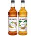Monin Premium Syrup, Caramel and Vanilla, 33.8 Ounce (Pack of 2) - with Make Your Day Stirrer or Basting Brush