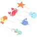 Vctitil 24pcs/Set Ocean Animal Cupcake Toppers Under The Sea Party Cake Flags Baby Shower Birthday Party Cake Decorations - Buy Online on SooperMarket.com