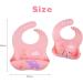 Vicloon Silicone Baby Bib 2PCS Baby Weaning Bibs Waterproof Baby Feeding Bibs Adjustable with Wide Food Catcher Pocket Unisex Toddler Bibs (Pink-Grey) - Buy Online on SooperMarket.com
