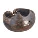 Wooden Yarn Bowl Knitting Bowl Large Crochet Yarn Holder YB2203 Handmade Crocheting Accessories and Supplies Organizer 7 x 3" Gray