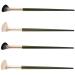 Baluue 4pcs Nose Shadow Brush Eyeshadow Angled Cosmetic Brush Concealer Brush Angled Brush Wooden Handle