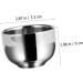 Angoily 2 STK Stainless Steel Impact Bowl for Hairdressers | Durable Double-Layer Shaving Cup & Mixing Container | Metal Stirring Bowls for Beard Care | 7.3x5cm - Buy Online on SooperMarket.com
