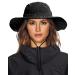 Womens Winter Waterproof Bucket Hat Warm Fleece Lined Rain Hat UPF50+ Mens Outdoor Adventure Research Hiking Safari Cap Black One Size