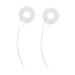 Healeved 2pcs Replacement Hot Rings Hairdressing Ceramic Coil Curling Iron Heated Curlers Heating Coil Coils Heating Plate Repair Kit Hair Cutting Machine Plastic Tool White Outer Diameter
