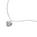 Oralgo's adjustable necklace in love shape heart pendant collarbone chain French style collarbone chain accessories for women and girls silver