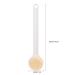White Ergonomic Body Scrubber with Hanging Hole - Ideal for Hotels, Bathrooms, and Toilets - Buy Online on SooperMarket.com