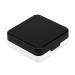 Cute pretty reflective contact lens container set with hygienic individual packaging durable material for at home or when traveling (black)