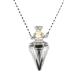 Lodmloer Memorial Sacific Hall chain clear crown stopper ball heart glass mini-glass necklace to open fire burial souvenir memory jewelry urn lanugo necklace with essential oils 5 60cm