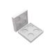 HAPINARY 2pcs 4 Makeup Accessories Aluminum Tin Jars Eyeshadow Containers Empty Eyeshadow Tins Empty White