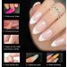 Silver Punk Metallic Press On False Nails - Long Coffin Ballerina Chrome Mirror Fake Nails - Full Cover Acrylic Nail Tips with Glue Tape - Women/Girls - L5883-1 - Buy Online on SooperMarket.com