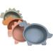 Silicone Baby/Toddler Dinosaur Bowls Variety Pack - Shatterproof & Fun Design in Yellow, Blue, Green, and Pink - Buy Online on SooperMarket.com
