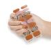 Semi-cured Gel Nail Sticker UV/LED Lamp Required Gel Nail Polish Wrap Fashion Design Gel Nail Art Stickers for Women Winter Autumn 0084