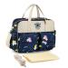 Insular Multifunctional Waterproof Mummy Shoulder Bag Diaper Bag Chic Nappy Changing Bag Tote/Messenger Style Large Light Weight with Changing Mat Adjustable Straps (Navy (Unicorn))