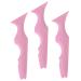 Mikinona 3pcs Silicone Beauty Ruler Eyeliner Pencil Eyeshadow Stencils Aid Makeup Guide Stencils Puzzle Bevel 15X4.15CM Pink-2
